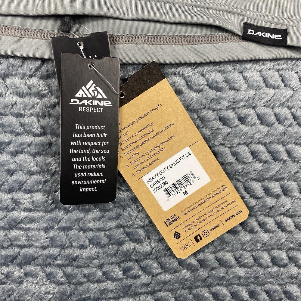 Dakine Shirt Men M Gray Heavy Duty Snug Fit Short UPF50 Boardshort Connector NEW - Picture 8 of 10